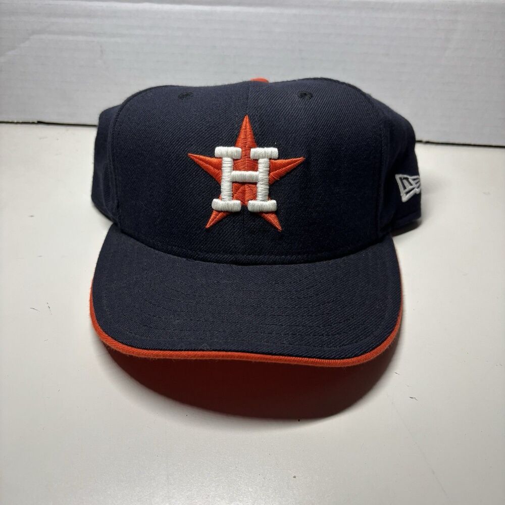 Houston Astros Hat Cap Fitted 7 5/8 New Era Cooperstown Collection MLB Sticker